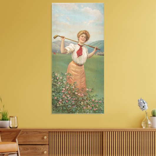 Golfspielerin Leinwanddruck (Insitu (Wohnzimmer))