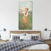 Golfspielerin Leinwanddruck (Insitu (Schlafzimmer))