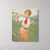 Golfspielerin Leinwanddruck (Vorderseite)