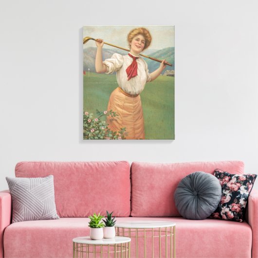 Golfspielerin Leinwanddruck (Insitu (Wohnzimmer))