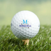 Golfspielern Custom Blue Mit Monogramm Golfball (Insitu T-Shirt)