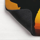 Golfspielersonnenuntergang Mousepad (Ecke)