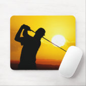 Golfspielersonnenuntergang Mousepad (Mit Mouse)