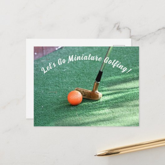 Golfspieltag Postkarte (Vorderseite/Rückseite Beispiel)