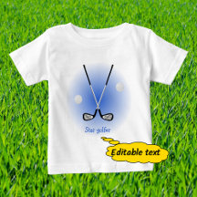Golfstar mit individuellem Namen in Blau