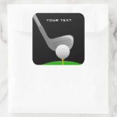 Golfsticker Quadratischer Aufkleber (Tasche)