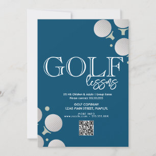 Golfstunden für Erwachsene und Kinder Flyer für Un Einladung