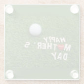 Golftag Muttertag mit Liebe auf Grün Glasuntersetzer (Rückseite)