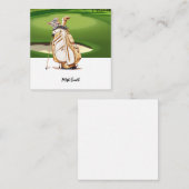 Golftasche mit Namen für Golfer Mitteilungskarte (Vorne/Hinten)