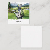 Golftasche mit Namen für Golfer Mitteilungskarte (Vorne/Hinten)