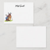 Golftasche mit Namen für Golfer Mitteilungskarte (Vorne/Hinten)