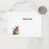 Golftasche mit Namen für Golfer Mitteilungskarte (Vorderseite/Rückseite Beispiel)