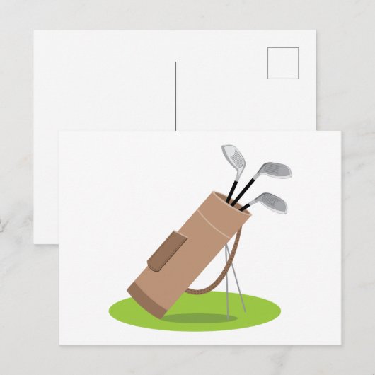 Golftasche Postkarte (Vorne/Hinten)