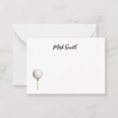 Golftasche und Flagge mit Namen für Golfer Mitteilungskarte (Vorderseite)