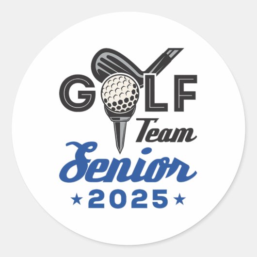 Golfteam Senior 2025 Abschluss Night Cl 2025 Runder Aufkleber (Vorderseite)