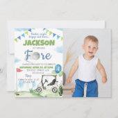 Golfthema 4. Geburtstag Party Einladung (Vorderseite)