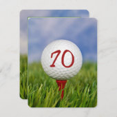 Golfthema 70. Geburtstag Einladung (Vorne/Hinten)