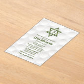 Golfthema Golf Bar Mitzvah Akryllische Einladung (Ablage )