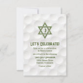 Golfthema Golf Bar Mitzvah Empfang laden Einladung (Vorderseite)