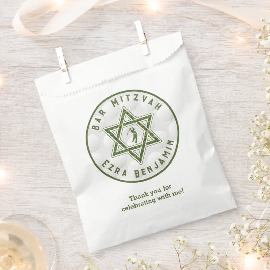 Golfthema Golf Bar Mitzvah Geschenktütchen (Ausgeschnitten)
