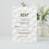 Golfthema Golf Bar Mitzvah RSVP Card (Stehend Vorderseite)