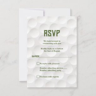 Golfthema Golf Bar Mitzvah RSVP Card