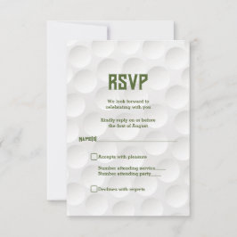 Golfthema Golf Bar Mitzvah RSVP Card Karte