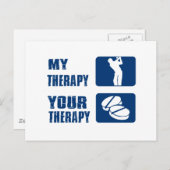 Golftherapie Postkarte (Vorne/Hinten)