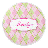 Golftöner Diamant gemusterter karierter Griff (Vorderseite)