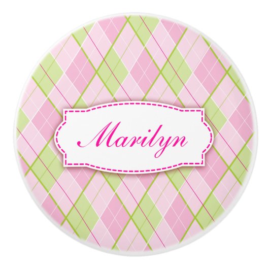 Golftöner Diamant gemusterter karierter Griff (Vorderseite)