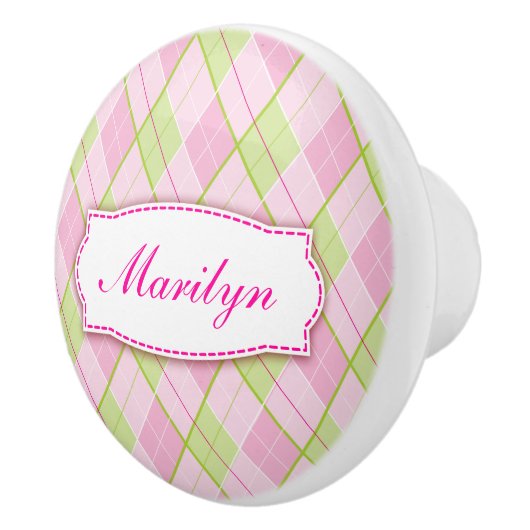 Golftöner Diamant gemusterter karierter Griff (Rechts)