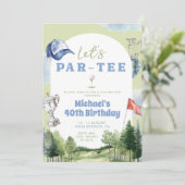 Golftour Geburtstagswochenende Ausflug Einladung (Stehend Vorderseite)