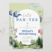 Golftour Geburtstagswochenende Ausflug Einladung (Vorne/Hinten)