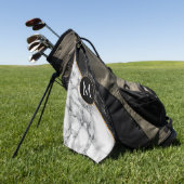 Golftücher aus schwarzem und weißem Marmor - Maßge Golfhandtuch (Gras)