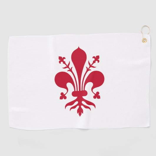 Golftücher mit der Fahne von Florenz, Italien Golfhandtuch (Horizontal)