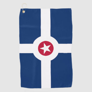 Golftücher mit Flagge von Indianapolis City, USA Golfhandtuch