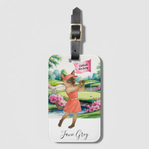 Golfturnier der Frau für die siamesische Katze Gol Gepäckanhänger