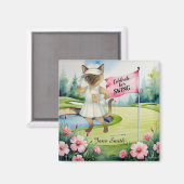 Golfturnier der Frau für die siamesische Katze Gol Magnet (Vorderseite/Rückseite)