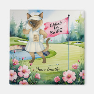 Golfturnier der Frau für die siamesische Katze Gol Magnet