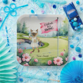 Golfturnier der Frau für die siamesische Katze Gol Pappteller (Party)