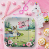 Golfturnier der Frau für die siamesische Katze Gol Pappteller (Party)