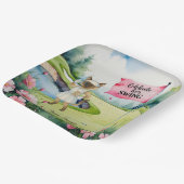 Golfturnier der Frau für die siamesische Katze Gol Pappteller (Gewinkelt)