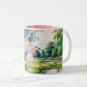 Golfturnier der Frau für die siamesische Katze Gol Zweifarbige Tasse (VorderseiteRechts)