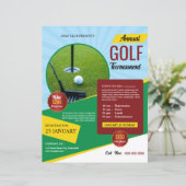 Golfturnier Flyer Vorlage (Stehend Vorderseite)