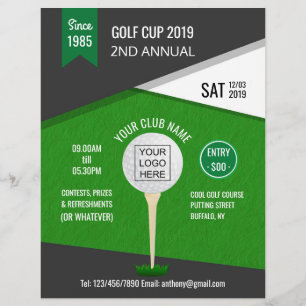 Golfturnier für Club/Firmen - Foto-Einladung Flyer