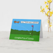 Golfturnier Glückwunsch Karte (Gelbe Blume)
