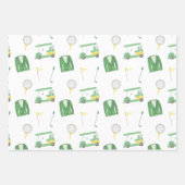 Golfturnier in Aquarellgrün und Gelb Geschenkpapier Set (Vorderseite 2)