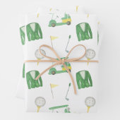 Golfturnier in Aquarellgrün und Gelb Geschenkpapier Set (Beispiel)