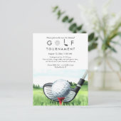 Golfturnier jährliche Einladung Postkarte (Stehend Vorderseite)