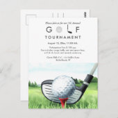 Golfturnier jährliche Einladung Postkarte (Vorne/Hinten)